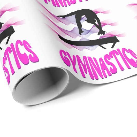 Gymnastik Rosa und Lila Balancebar Geschenkpapier (Rolleneckpunkt)