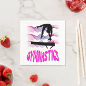 Gymnastik Rosa und Lila Balancebar Serviette (Beispiel)