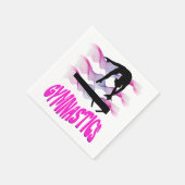 Gymnastik Rosa und Lila Balancebar Serviette (Ecke)