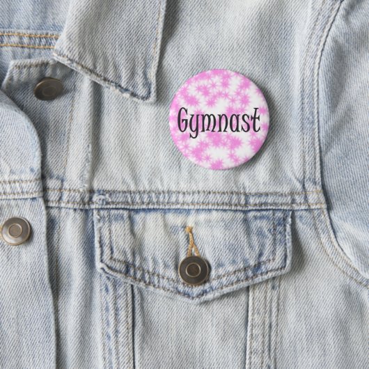 Gymnastik Rosa und Weiß Button (Beispiel)