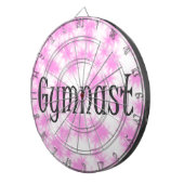 Gymnastik Rosa und Weiß Dartscheibe (Vorderseite rechts)
