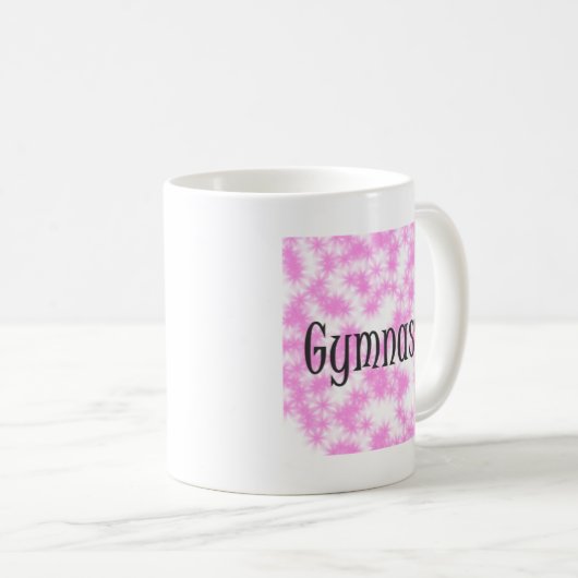 Gymnastik Rosa und Weiß Kaffeetasse (VorderseiteRechts)
