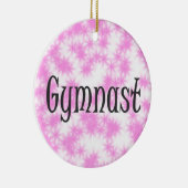 Gymnastik Rosa und Weiß Keramik Ornament (Rechts)