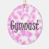 Gymnastik Rosa und Weiß Keramik Ornament (Links)