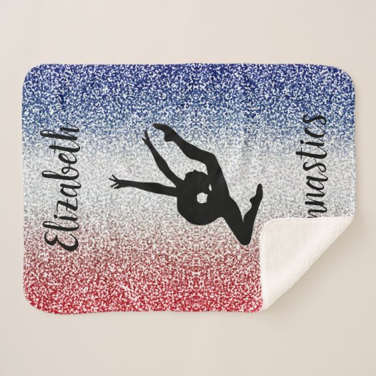 Gymnastik Rot, Weiß und Blau Sherpa Blanka Sherpadecke (Vorderseite (Horizontal))