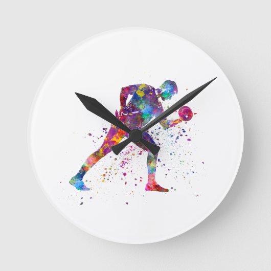 Gymnastik Runde Wanduhr (Vorderseite)