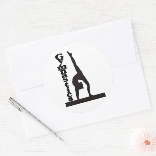 Gymnastik Runder Aufkleber (Umschlag)