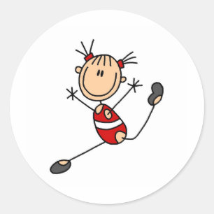 Gymnastik Runder Aufkleber