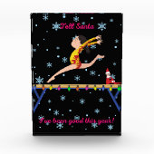 Gymnastik sagt dem Weihnachtsmann, dass ich in die Fotoblock (Vorderseite)