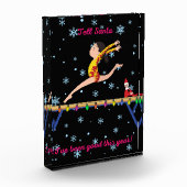 Gymnastik sagt dem Weihnachtsmann, dass ich in die Fotoblock (Links)