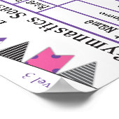 Gymnastik-Saison - Scorecard-Poster 9 OM 2 Poster (Ecke)