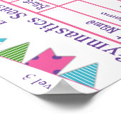 Gymnastik-Saison - Scorecard-Poster 9 Poster (Ecke)