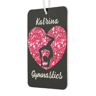 Gymnastik Schwarz und Heiß Rosa Personalisiert Autolufterfrischer