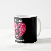 Gymnastik Schwarz und Heiß Rosa Personalisiert Kaffeetasse (VorderseiteRechts)