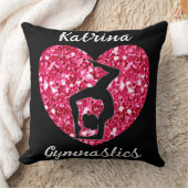Gymnastik Schwarz und Heiß Rosa Personalisiert Kissen (Decke)