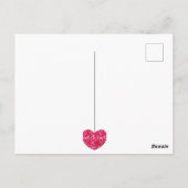 Gymnastik Schwarz und Heiß Rosa Personalisiert Postkarte (Rückseite)