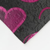 Gymnastik Schwarz, Weiß und Rosa Fleecedecke (Ecke)