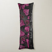 Gymnastik Schwarz, Weiß und Rosa Seitenschläferkissen (Rückseite (Vertikal))