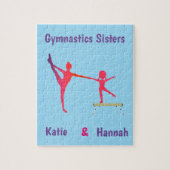 Gymnastik Schwestern Individuelle Name Puzzle (Vertikal)