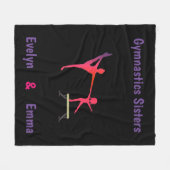 Gymnastik Schwestern Individuelle Namen Fleecedecke (Vorderseite (Horizontal))