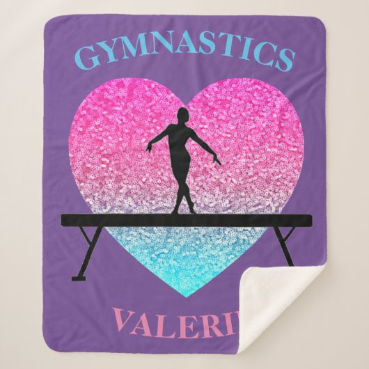Gymnastik Sherpa Blanket mit dem Namen Gymnast Sherpadecke (Vorderseite)