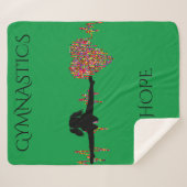 Gymnastik Sherpa Decke mit personalisiertem Namen. Sherpadecke (Vorderseite (Horizontal))