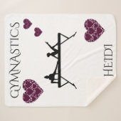 Gymnastik Sherpa Decke mit personalisiertem Namen. Sherpadecke (Vorderseite (Horizontal))