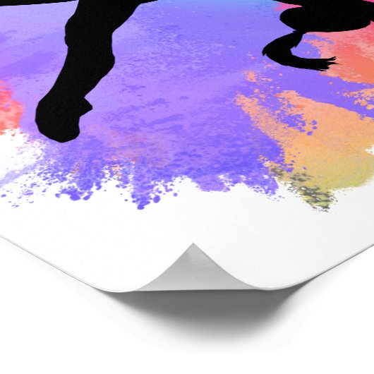 Gymnastik Silhouette Poster (Ecke)