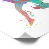 Gymnastik Silhouette Poster (Ecke)