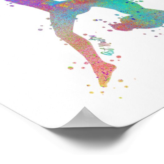 Gymnastik Silhouette Poster (Ecke)