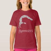 Gymnastik Silver Shimmer Back Handspring T-Shirt (Vorderseite)