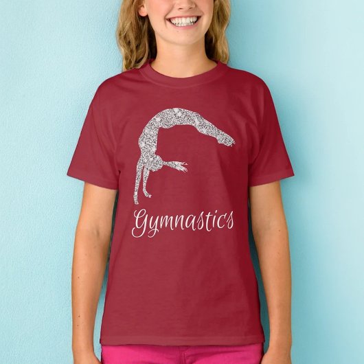 Gymnastik Silver Shimmer Back Handspring T-Shirt