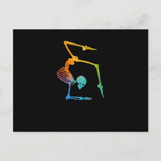 Gymnastik-Skelett Gymnastiktrainer Postkarte (Vorderseite)