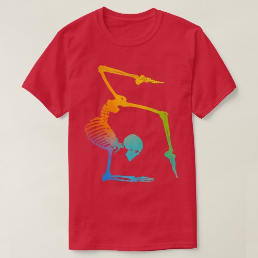 Gymnastik-Skelett Gymnastiktrainer T-Shirt (Design vorne)