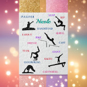 Gymnastik Skills Typografie Puzzle