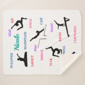 Gymnastik Skills Typografie Sherpadecke (Vorderseite (Horizontal))