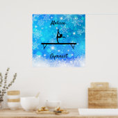 Gymnastik Snowflake Balance Beam Poster (Küche)