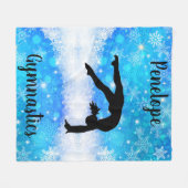 Gymnastik Snowflake Fleecedecke (Vorderseite (Horizontal))