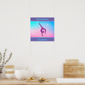 Gymnastik Sparkle Pastel Poster mit ihrem Namen (Küche)