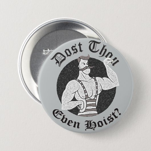 Gymnastik Spaß - Host du überhaupt? Circus Strongm Button (Vorne & Hinten)