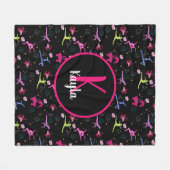 Gymnastik Spaß Printwerbung Mit Monogramm Fleecedecke (Vorderseite (Horizontal))