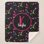 Gymnastik Spaß Printwerbung Mit Monogramm Sherpadecke (Vorderseite)