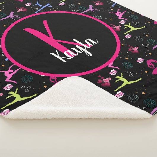 Gymnastik Spaß Printwerbung Mit Monogramm Sherpadecke (3/4)