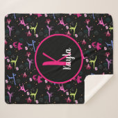 Gymnastik Spaß Printwerbung Mit Monogramm Sherpadecke (Vorderseite (Horizontal))