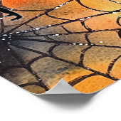 Gymnastik Spooky Spiderweb Halloween Poster (Ecke)