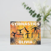 Gymnastik Spooky Spiderweb Halloween Postkarte (Stehend Vorderseite)