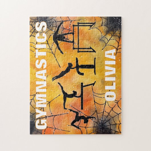 Gymnastik Spooky Spiderweb Halloween Puzzle (Vertikal)