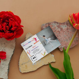 Gymnastik springen Cartwheels Geburtstagsparty Einladung