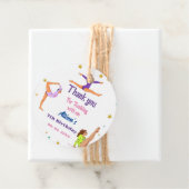 Gymnastik springen Cartwheels Geburtstagsparty Geschenkanhänger (Beispiel)