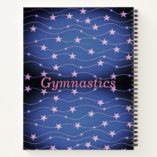 Gymnastik Stars Personalisiertes SpiralNotebook Notizblock (Rückseite)